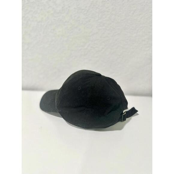 Black Solid Baseball Cap Hat Buckle Back Unisex - Picture 3 of 9
